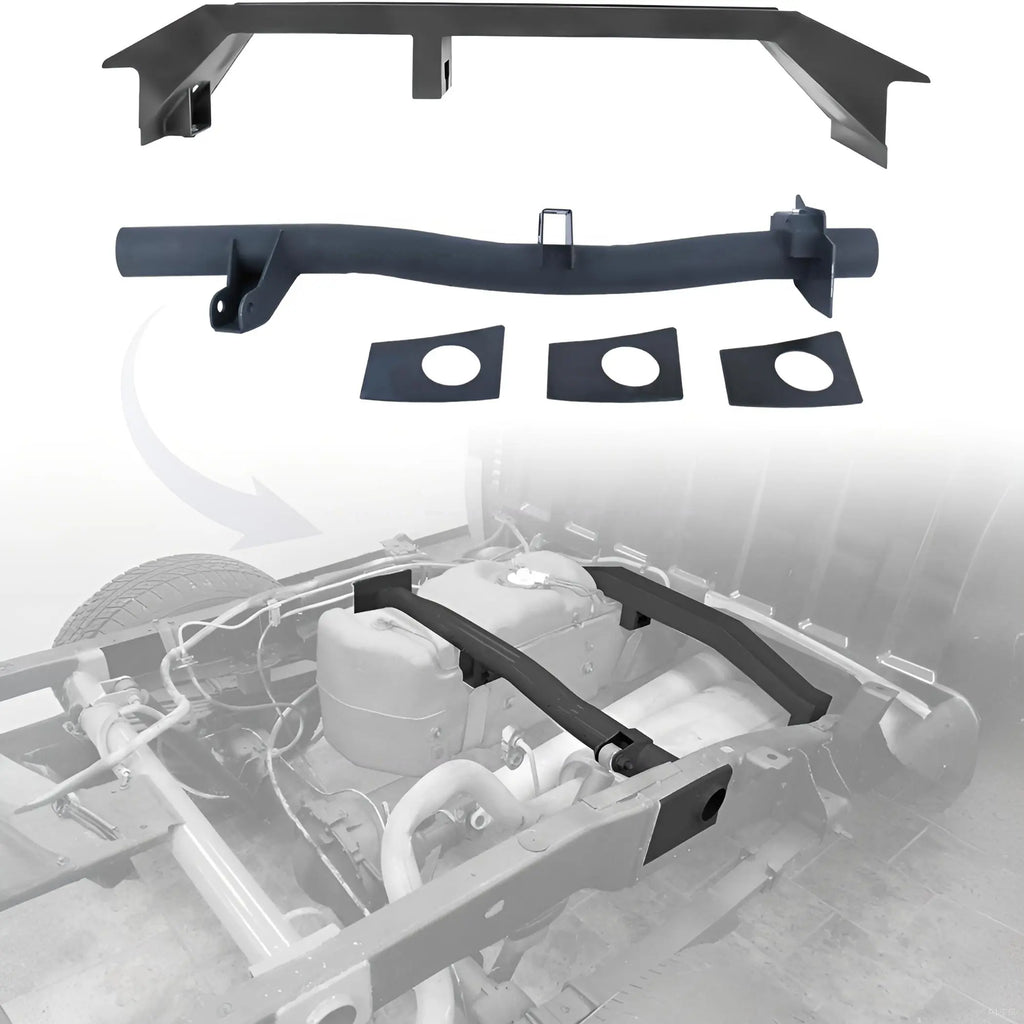 For 2007-2014 Chevy Silverado 1500 GMC Sierra 1500 Ext and Crew Cab Front and Rear Fuel Tank Support Crossmembers - Oriclambo