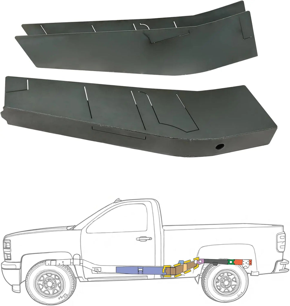 For 2007-2014 Chevy Silverado 1500 GMC Sierra 1500 Reg Cab Short Bed Mid Rear Frame Rust Repair Kit-1