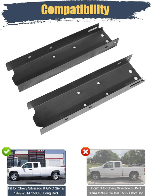 For 1999-2014 Chevy Silverado and GMC Sierra Long Bed Rear Frame Repair Kit - oriclambo