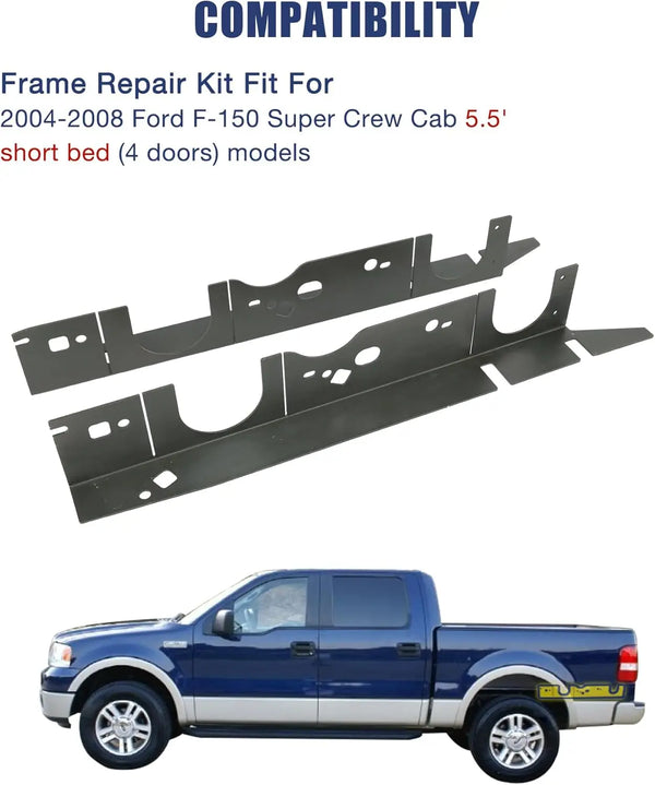 Mountainpeak Rear Frame Repair Kit for 2004-2008 Ford F-150 Crew Cab 5.5' Short Bed Frame Replacement (4 Doors)-2