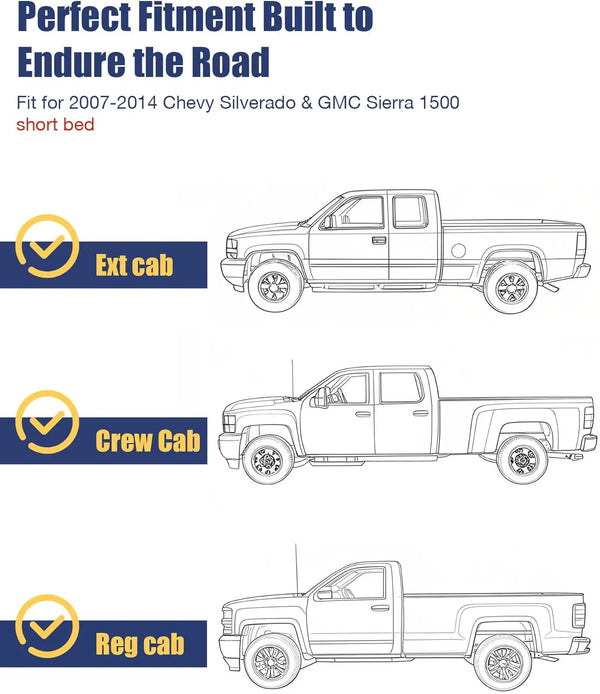 For 2007-2014 2nd Gen Chevy Silverado and 3rd gen GMC Sierra 1500 Silverado Over Alxe Frame Repair Kit - oriclambo