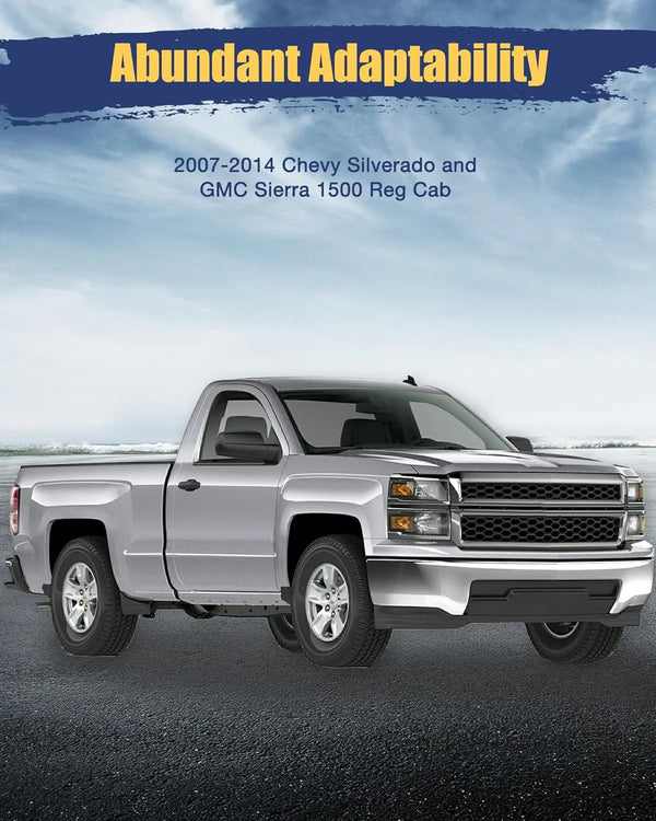 For 2007-2014 Chevy Silverado 1500 GMC Sierra 1500 Front and Rear Fuel Tank Support Crossmember, Rear Upper Shock Mount Crossmember, Rear Spare Tire Support Plate - oriclambo