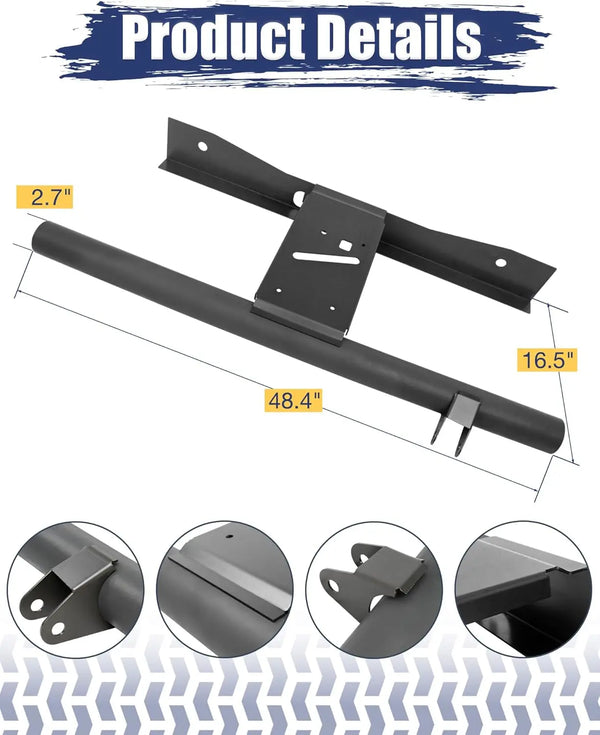 For 1996-2017 Chevy Silverado and GMC Sierra 1500 2500 Rear Spare Tire Support Plate Hoist Carrier Crossmember Kit - oriclambo