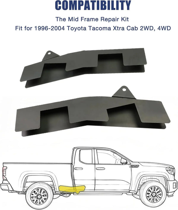 Mid Frame Rust Repair Fit for Toyota Tacoma 1996-2004 XtraCab 2WD 4WD with Spring Mount-2