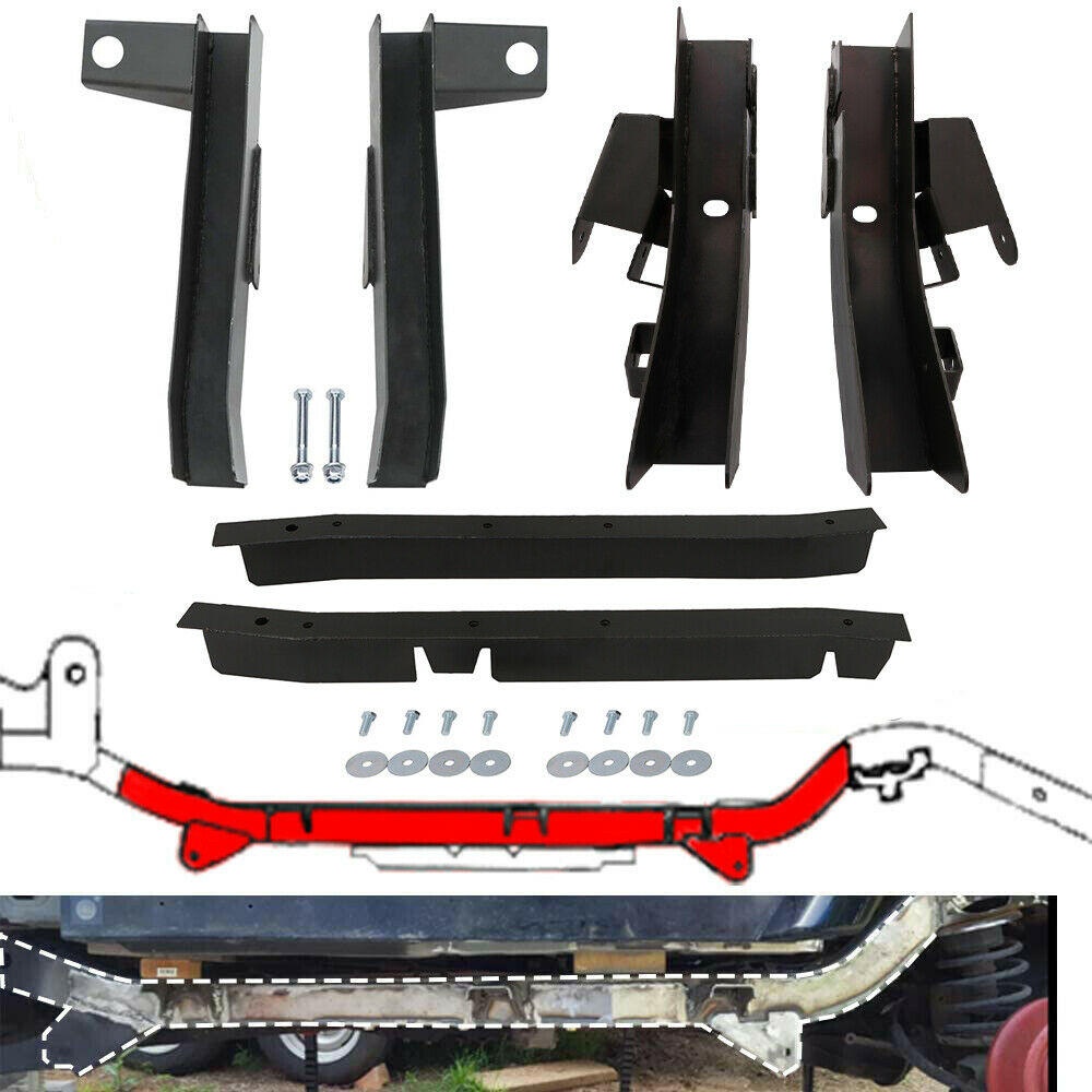 For 2003-2006 Jeep Wrangler TJ Rear Trail Arm Driver Passenger Center Skid Plate and Front Trail Arm Frame Rust Repair - oriclambo